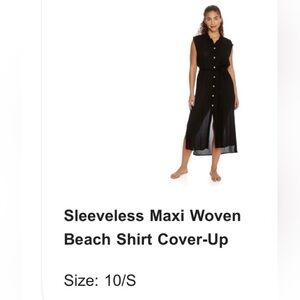 Sheer black cover up dress
